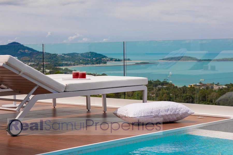 Newly Finished 2-Bed 177 Sqm Contemporary Sea View Pool Villa, Chaweng Noi
